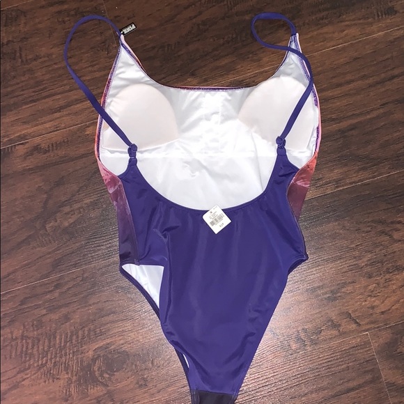 NWT PINK Victoria’s Secret Palm Tree One Piece S - Picture 3 of 3